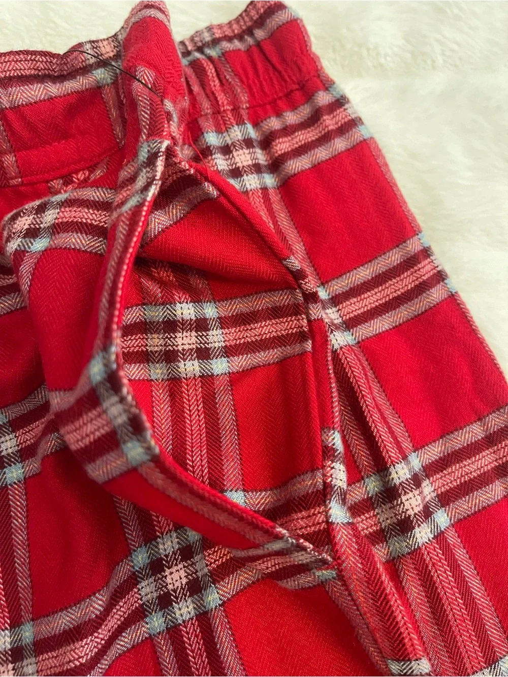 State of Day Plaid Flannel Pajama Pants Women's XXL Popplaid Tango Drawstring